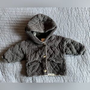 Pehr Quilted Corduroy Zip Up Coat Size 12-24 Months